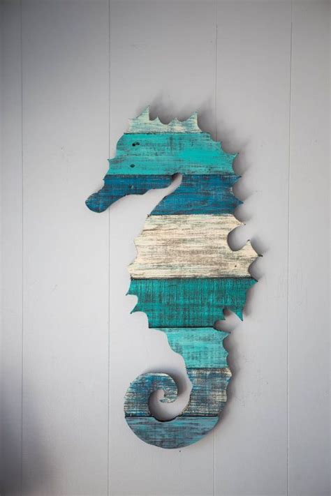 Seahorse Pallet Wood Wall Art Von Coastalcreationsnj Auf Etsy 2019