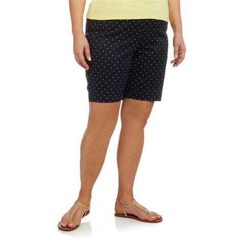 Womens Plus Size 2 Pocket Pull On Shorts