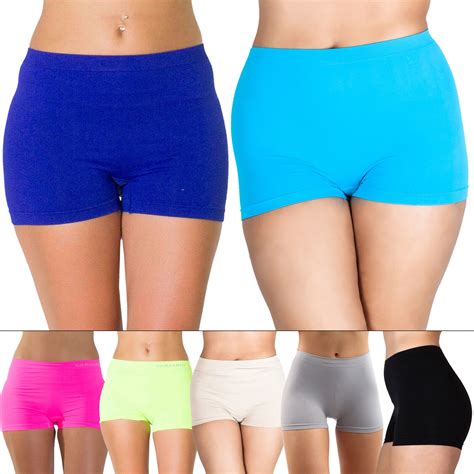 Womens Plain Boxer Sexy Hot Pants Shorts Ladies Underwear Plus Size S M L Xl Ebay