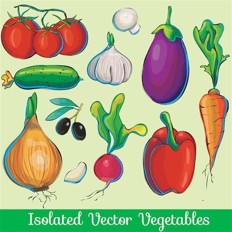 Colección De Vectores De Verduras Vector Gratis