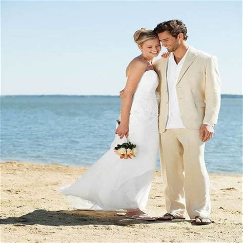 Ivory Linen Suits Beach Wedding Suits For Men Tailored Linen Suit