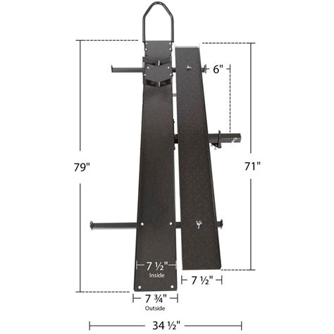 Black Widow Heavy Duty Steel Motorcycle Carrier 600 Lbs Capacity