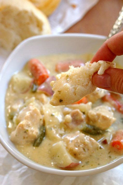 Thick And Creamy Chicken Stew Made Easily Right In The Crock Pot The