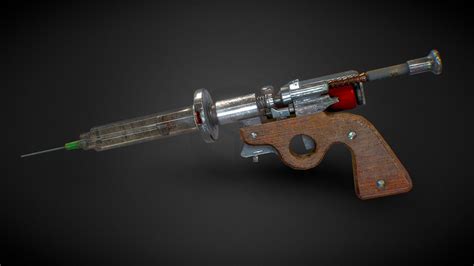 Syringe Gun Dirty Download Free 3d Model By Gamedev Nick