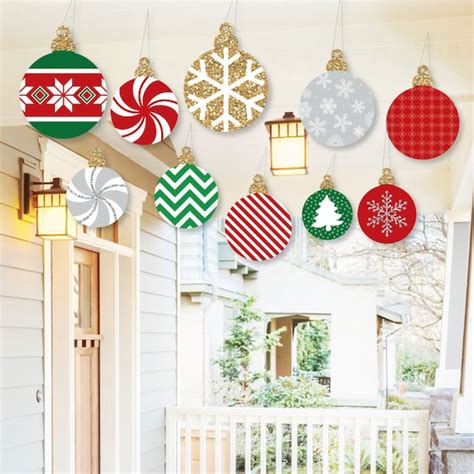 Hanging Ornaments Outdoor Holiday Hanging Porch And Tree Yard