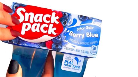 New Snack Opening Berry Blue Juicy Jells Jello Snack Pack Snacks