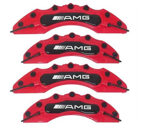 Mercedes Brake Caliper Covers Set Kit Front And Rear Red Amg Etsy