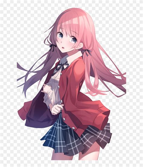 Anime Girl With Pink Hair Render Anime Girl Pink Hair Free