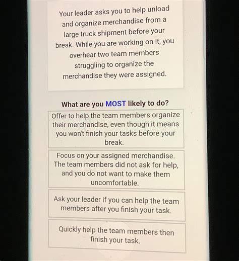 Your Leader Asks You To Help Unload