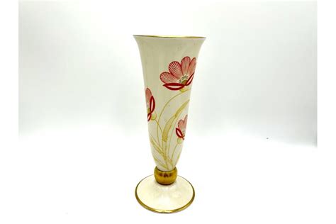 Mid Century Modern Edelstein Bavaria Porcelain Vase Germany 1960s For