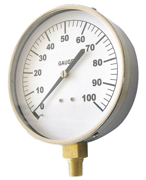 Grainger Approved Pressure Gauge 0 To 100 Psi Range 14 In Npt 1