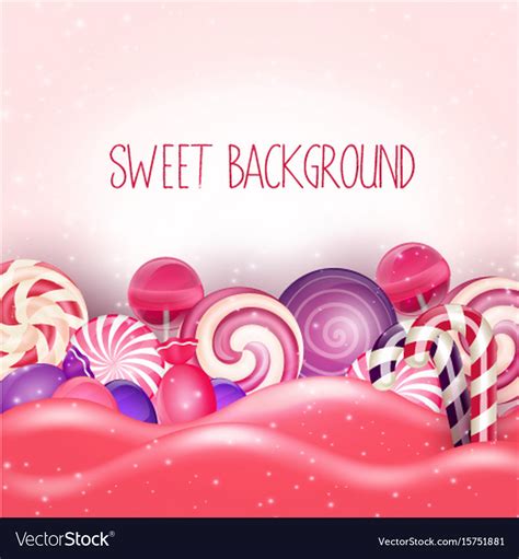 Candy Of Pink Land Background Royalty Free Vector Image