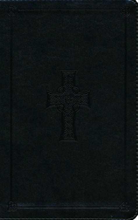 Esv Large Print Personal Size Bible Olive Celtic Cross Design Trutone