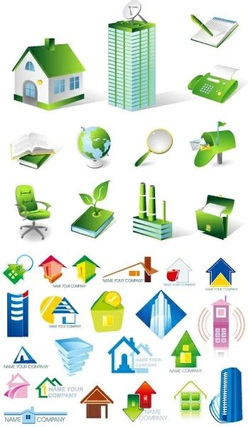 House Real Estate Theme Icon Vector Vectors Graphic Art Designs In