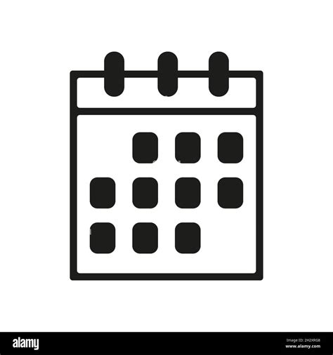 Flat Calendar Icon Calendar On The Wall Vector Illustration Stock