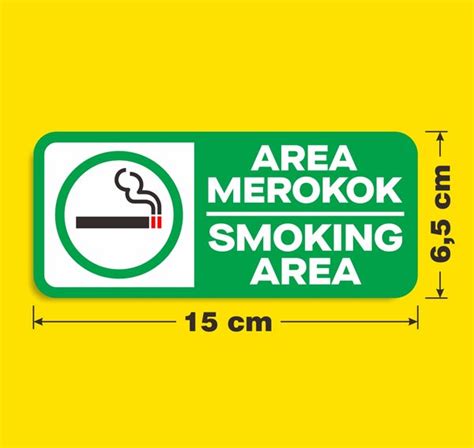 Jual Sticker Sign Vinyl Stiker Area Merokok Smoking Area X Cm Di Lapak Derrick Charlton