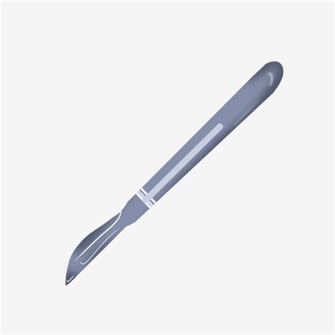 Scalpel White Transparent Sharp Scalpel Surgical Tools Cartoon