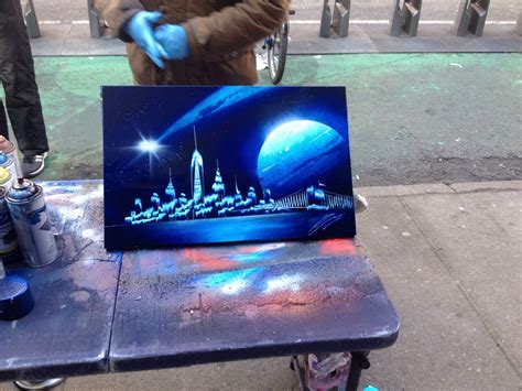 Was Walking The Streets Of Nyc And Saw A Guy Doing Spray Paint Art The