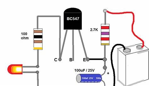Running Led Circuit Diagram Using Transistor