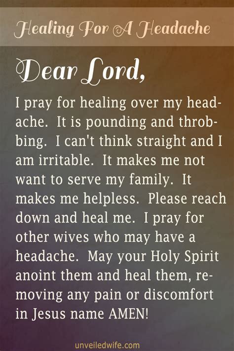 Spirit of the lord, rest on me. Prayer Of The Day - Healing For A Headache