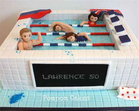 Swimming Cake A Th Birthday Cake For A Keen Swimmer Fea Flickr