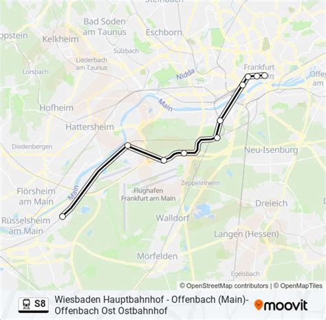 S8 Route Schedules Stops And Maps Frankfurt Main Konstablerwache