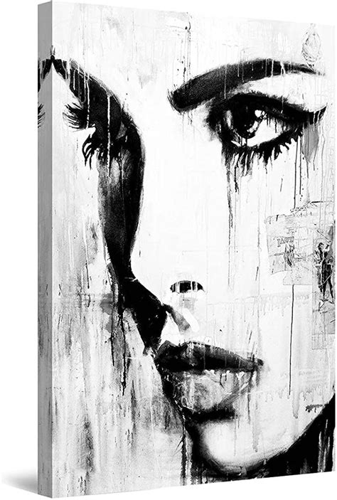 Startonight Canvas Wall Art Black And White Abstract Depths Framed Quantic Home Decor For