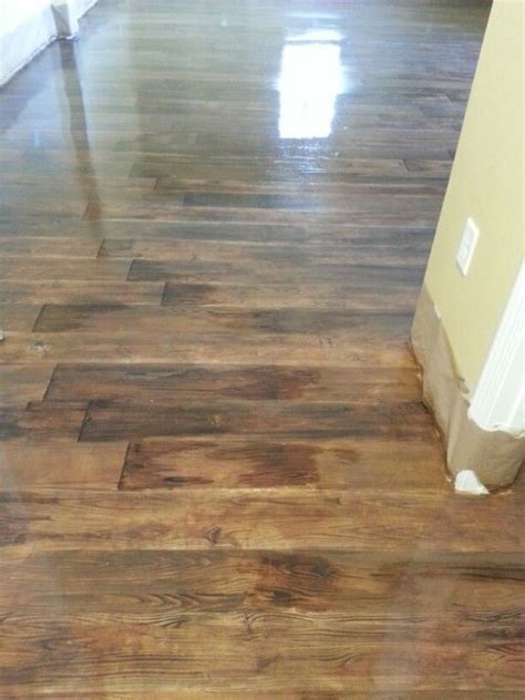 Concrete Floors Stained To Look Like Wood By Kelli Concrete