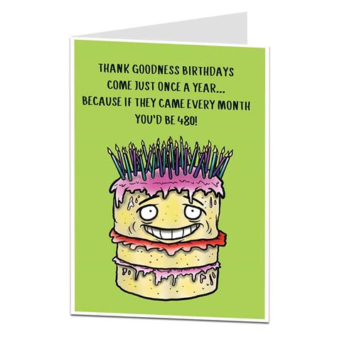 Funny 40th Birthday Message Funny Sarcastic 40th Birthday Card For