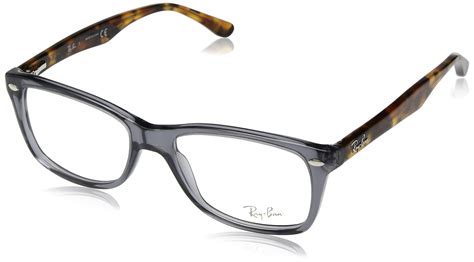 Ray Ban Rx5228 Square Eyeglass Frames Opal Greydemo Lens 53 Mm On