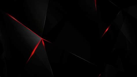 Hd Wallpaper Black Dark Abstract 3d Shards Glass Red