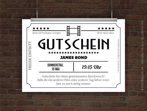 Gutscheine zum ausdrucken 1.0 deutsch: Drucke selbst! Kostenloser Kinogutschein | Kinogutschein ...