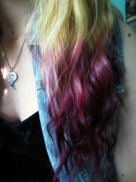 Blonde With Purple Tips Hair Pinterest