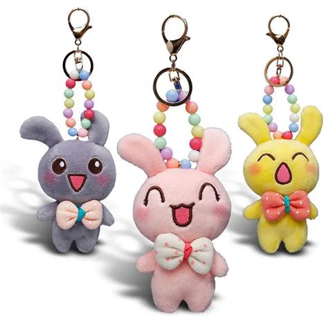 Fashion Delicate And Cute Rabbit Keychain Plush Toy Rabbit Key Chain
