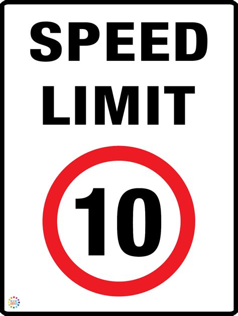 Speed Limit 10kph Sign Various Sizes Sign And Sticker Options 10 Kph