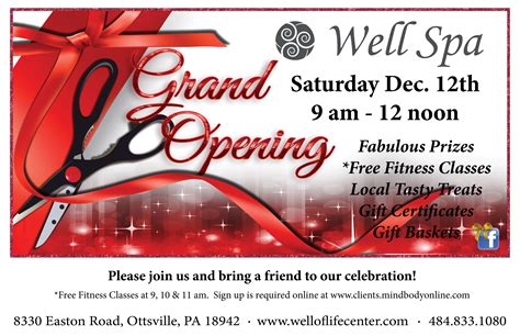 grand opening postcard - Well of Life Center