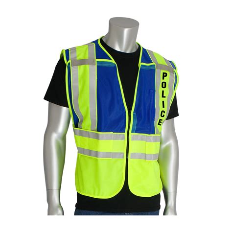 Class 3 safety vest with logo. ANSI Type P Class 2 Public Safety Vest | ANSI 207 Police ...