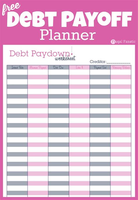 Debt Payoff Planner Free Printable