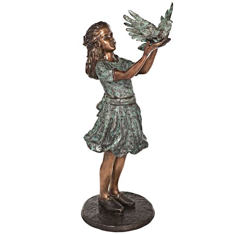 38 Inch Tall Bronze Garden Statues And Sculptures At