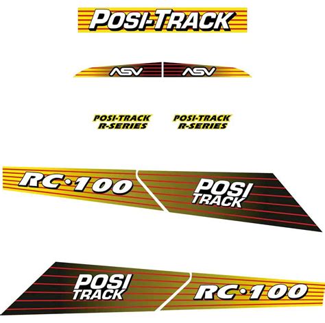 Asv Rc100 Compact Tracked Loader Decal Sticker Acedecals