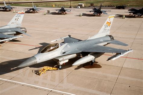 A Us Air Force Usaf F 16dj Fighting Falcon Aircraft From The 79th