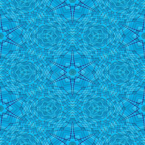 Seamless Abstract Blue Mosaic Pattern Stock Illustration Illustration