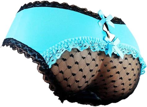 Sissy Pouch Panties Mens Hipster Panty Lace Bikini Briefs Lingerie