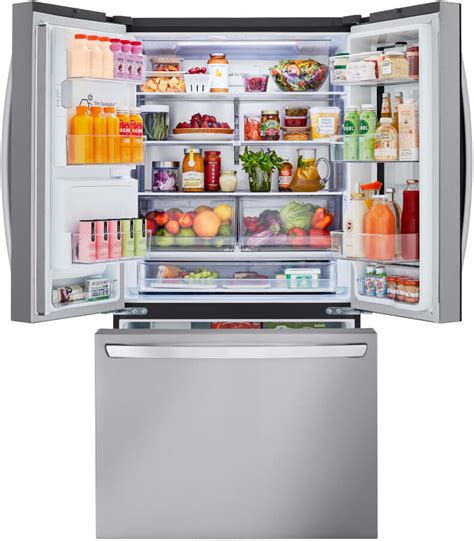 lg lrfoc2606s 36 inch counter depth max™ smart french door refrigerator with extra large 26 cu