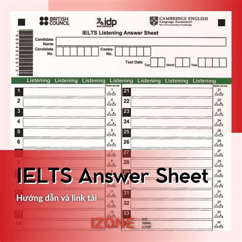 Ielts Answer Sheet Hướng Dẫn Cách điền Và Link Tải