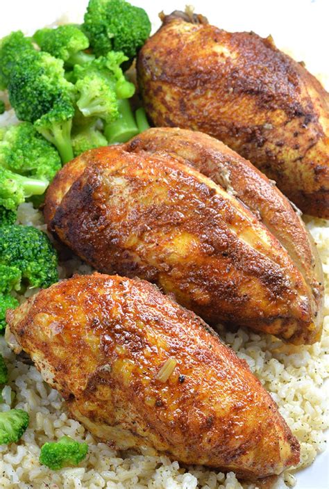 Mix up some mayo, parmesan cheese, salt + pepper, and garlic, layer it on your chicken breasts, then bake it until it browns up beautifully. Healthy Slow Cooker Chicken Breast Recipe - OMG Chocolate ...