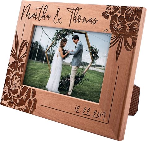 Personalized Picture Frame For 4x6 Photo Wedding Or Anniversary T