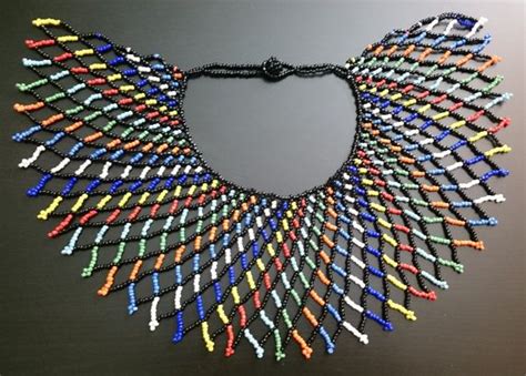 Bright South African Beaded Necklace By Apum On Etsy African Beads