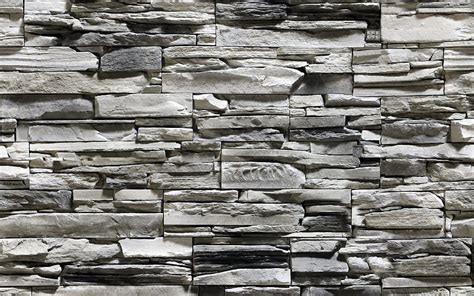 Decorative Stone Texture Gray Brickwall Macro Gray Stones Bricks