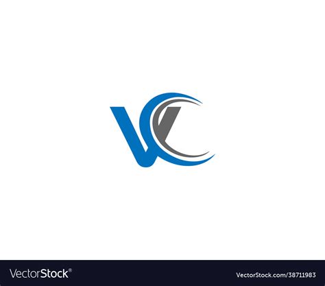 Vc Letter Logo Design Royalty Free Vector Image